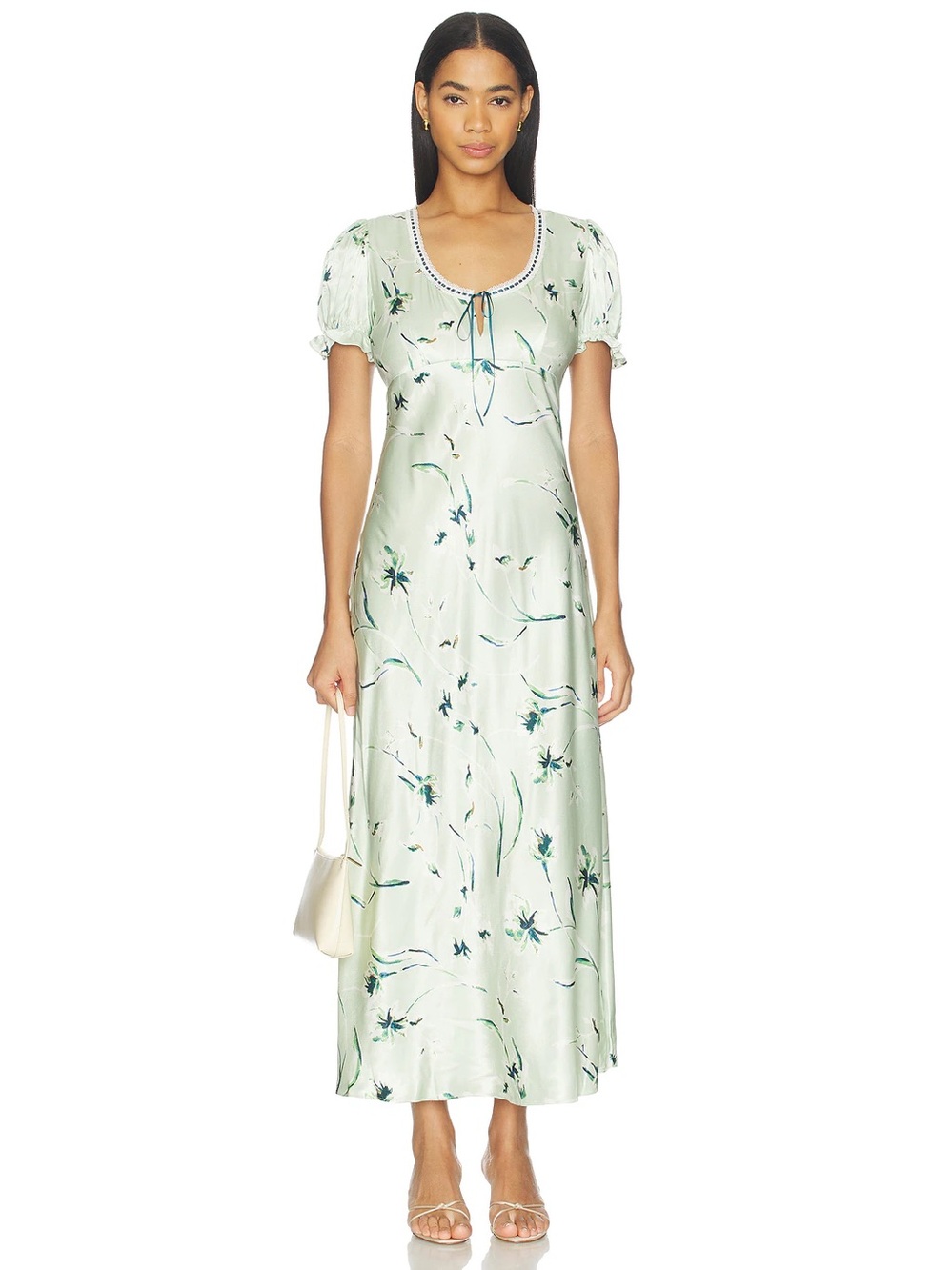 Rails Allison Floral Scoopneck Maxi Dress in Mint Linnea